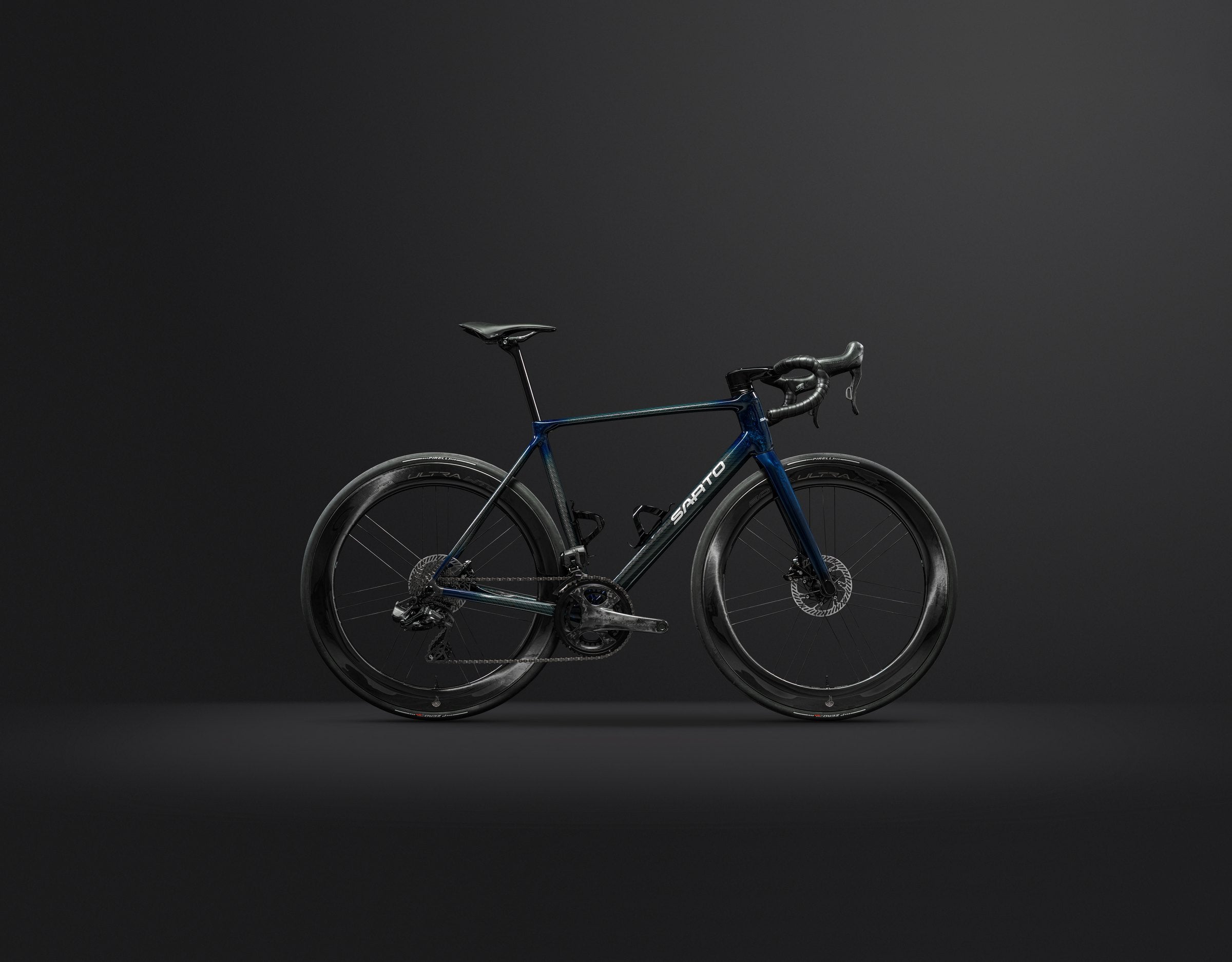Sarto Cima TC in Blue, translucent deep blue over Tri-Composite carbon