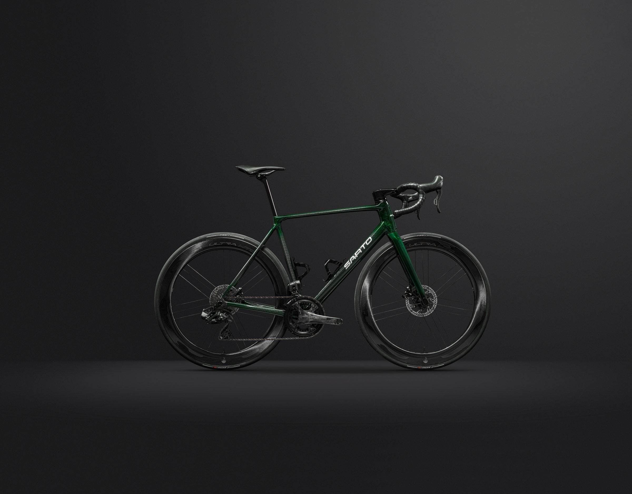 Sarto Cima TC in Green, translucent forest green over Tri-Composite carbon